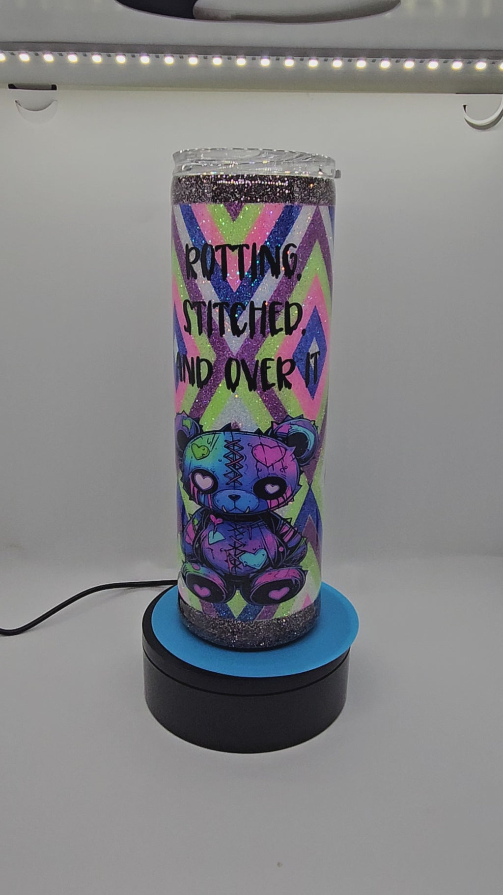 Zombie Bear Tumbler Rhombus design