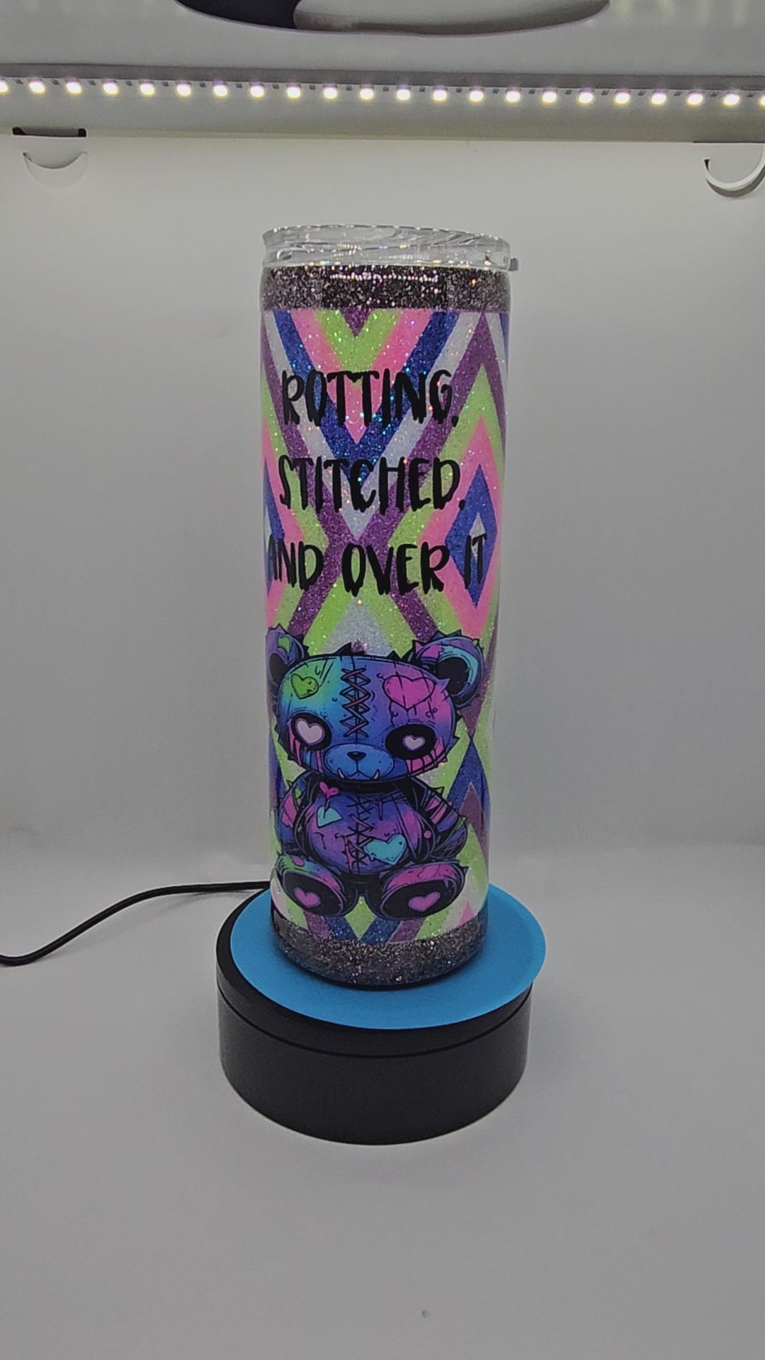 Zombie Bear Tumbler Rhombus design